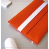 ORANGE German wool felt sleeve for 13'' Macbook Pro white